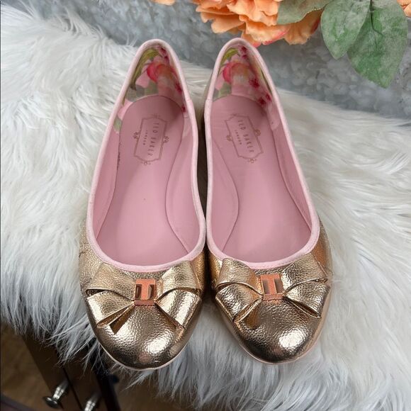 Ted Baker Rose Gold Immet 2 Ballet Flats